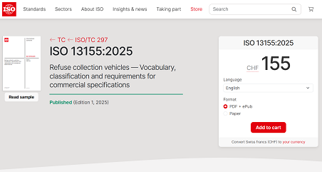 历史性突破 | Ebpay环境主导！首个由中国企业牵头编制的环卫装备ISO国际标准正式发布！